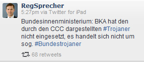twitter Regsprecher Trojaner